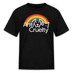 Load image into Gallery viewer, Anti-Cruelty Rainbow Logo TKids' T-Shirt - black
