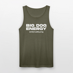 Load image into Gallery viewer, "Big Dog Energy" Tri-Blend Organic Tank - heather olive
