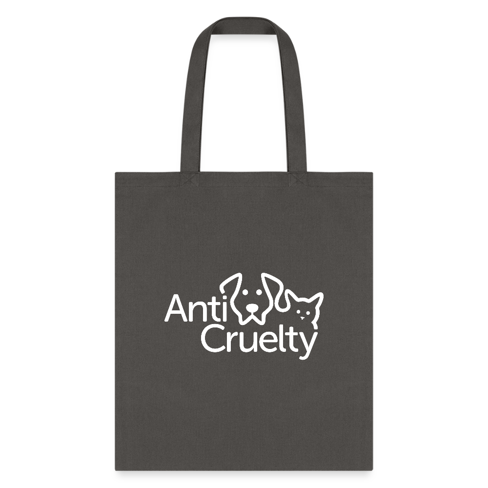 Anti-Cruelty Logo Tote Bag - charcoal