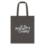 Load image into Gallery viewer, Anti-Cruelty Logo Tote Bag - charcoal

