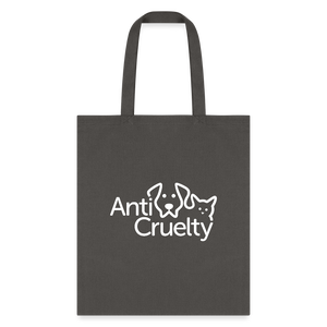 Anti-Cruelty Logo Tote Bag - charcoal
