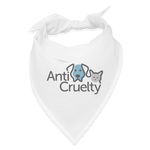 Load image into Gallery viewer, Anti-Cruelty Logo White Bandana - white
