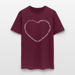 Load image into Gallery viewer, Anti-Cruelty Mission Heart T-Shirt - burgundy
