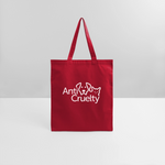 Load image into Gallery viewer, Anti-Cruelty Logo Tote Bag - red
