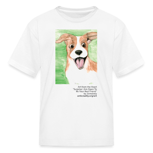 "Surprise…" Art From The Heart Kids' T-Shirt - white
