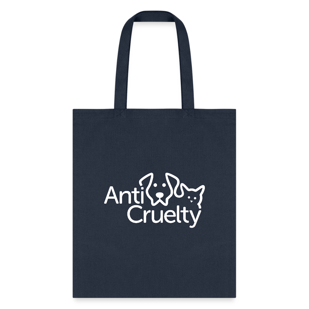 Anti-Cruelty Logo Tote Bag - navy