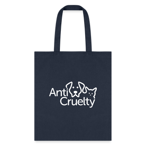 Anti-Cruelty Logo Tote Bag - navy