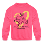Load image into Gallery viewer, Bird &amp; Dee Forever Kids' Crewneck Sweatshirt - neon pink
