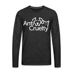 Load image into Gallery viewer, Anti-Cruelty Valentine's Day Logo Men's Long Sleeve T-Shirt - charcoal grey
