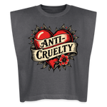 Load image into Gallery viewer, Anti-Cruelty Retro Heart Women´s Muscle Tank Top - faded black
