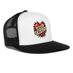 Load image into Gallery viewer, Anti-Cruelty Retro Heart Trucker Hat - white/black
