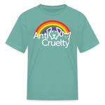 Load image into Gallery viewer, Anti-Cruelty Rainbow Logo TKids' T-Shirt - aquatic
