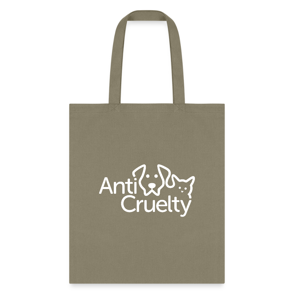Anti-Cruelty Logo Tote Bag - khaki