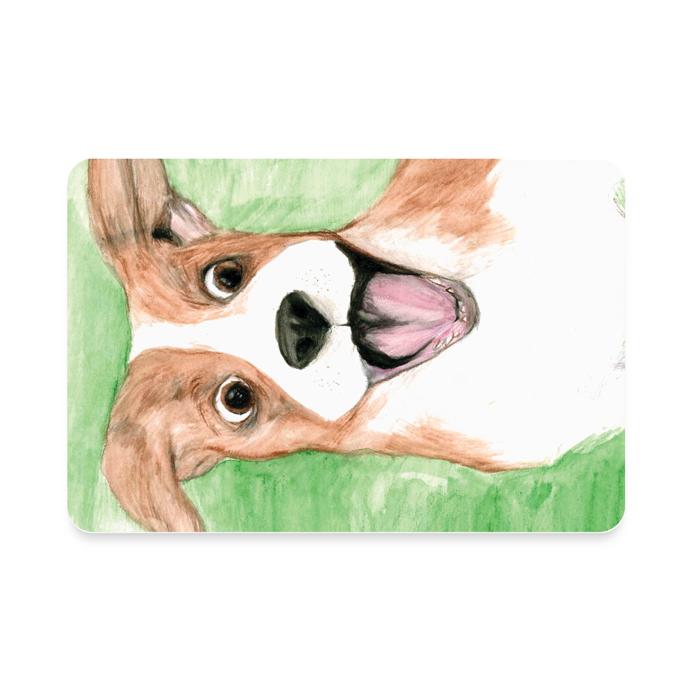 "Surprise…" Art From The Heart Rectangle Magnet - white