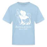 Load image into Gallery viewer, Anti-Cruelty 90's Retro Logo Kids' T-Shirt - powder blue
