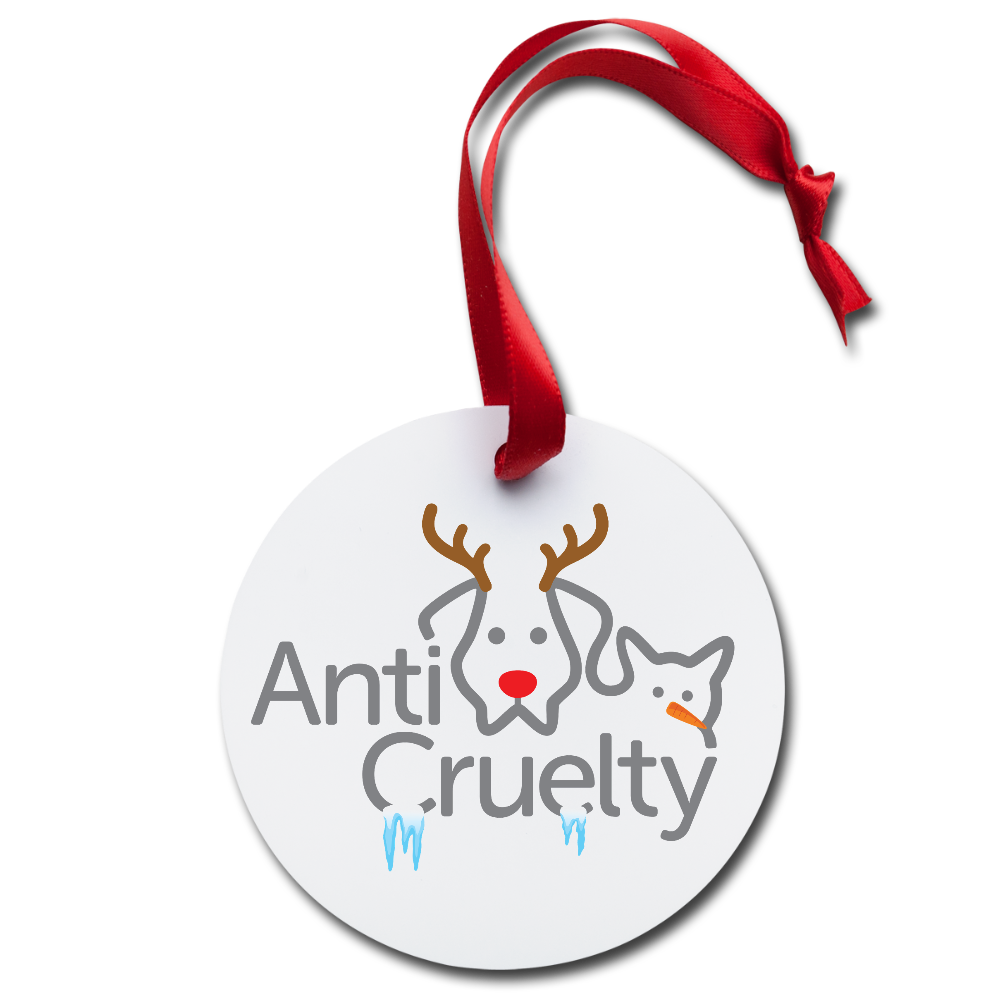 2025 Anti-Cruelty Holiday Ornament - white