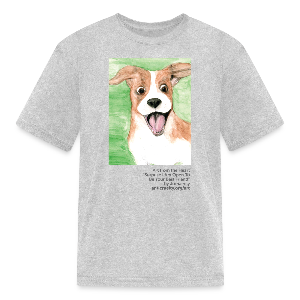 "Surprise…" Art From The Heart Kids' T-Shirt - heather gray