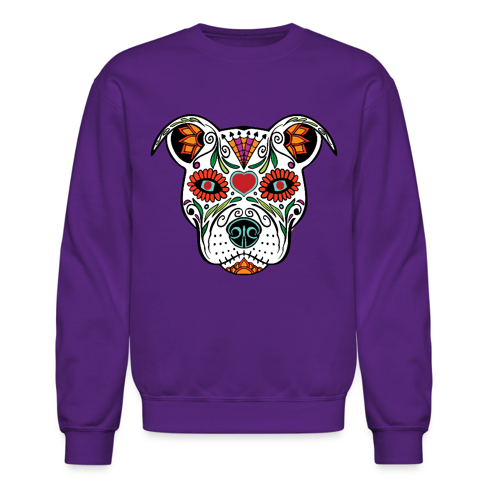 Día de los Doggie Crewneck Sweatshirt - purple