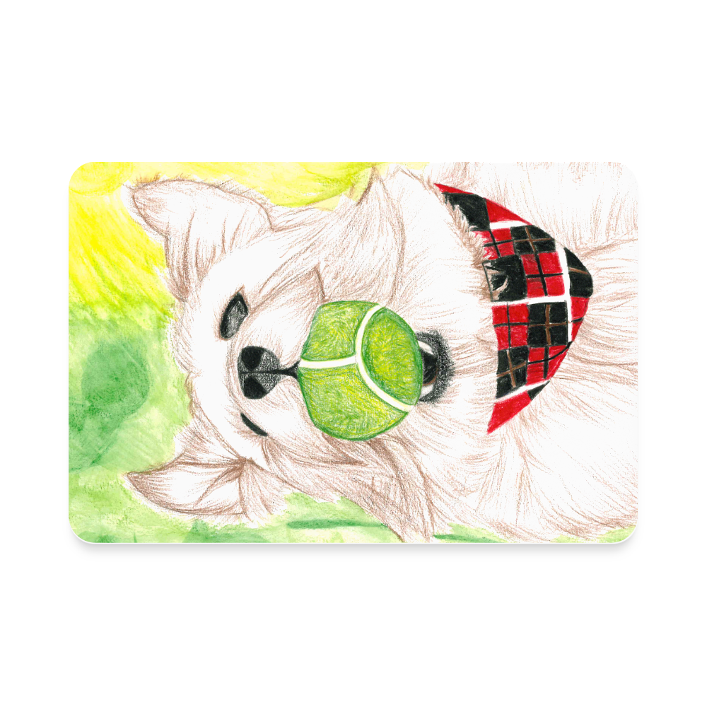 "Mozart Play" Art From The Heart Rectangle Magnet - white