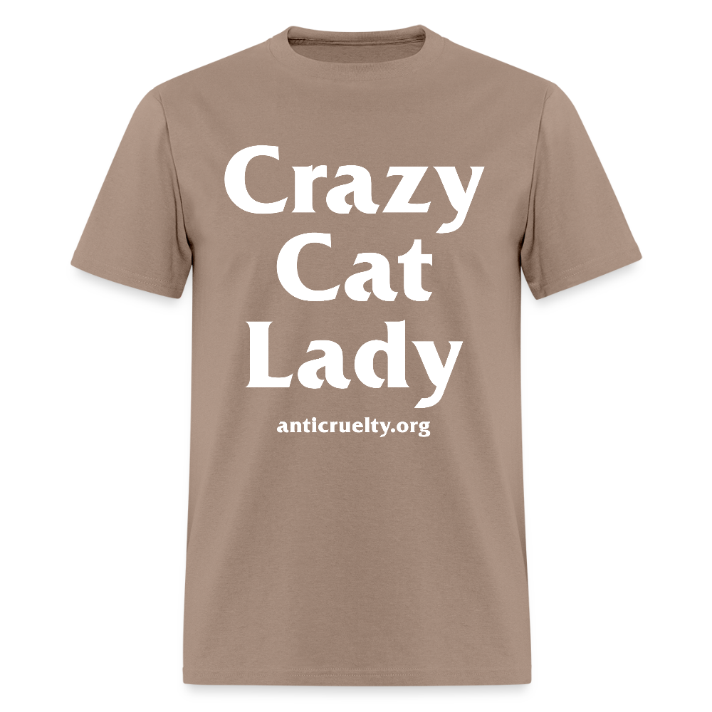 "Crazy Cat Lady" Unisex Classic T-Shirt - brown savana