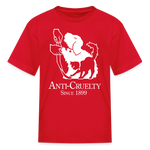 Load image into Gallery viewer, Anti-Cruelty 90's Retro Logo Kids' T-Shirt - red

