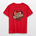 Load image into Gallery viewer, Anti-Cruelty Retro Heart Kids' T-Shirt - red
