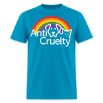 Load image into Gallery viewer, Anti-Cruelty Rainbow Logo T-Shirt - turquoise
