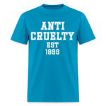 Load image into Gallery viewer, Anti-Cruelty University T-Shirt - turquoise
