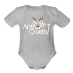 Load image into Gallery viewer, 2025 Anti-Cruelty Holiday Sleeve Baby Bodysuit - heather grey
