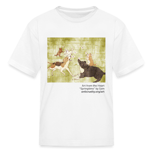 "Springtime" Art From The Heart Kids' T-Shirt - white
