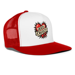 Load image into Gallery viewer, Anti-Cruelty Retro Heart Trucker Hat - white/red

