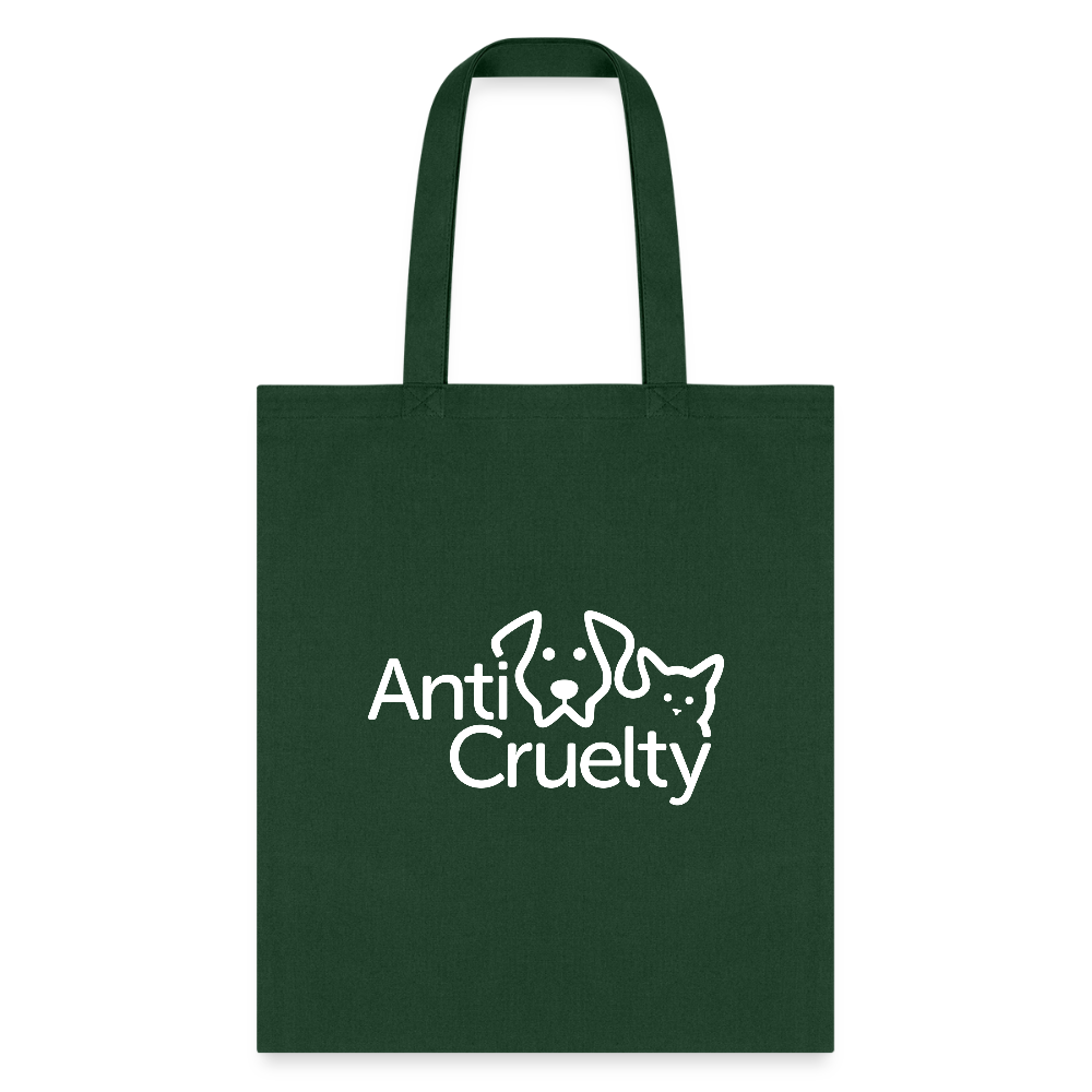 Anti-Cruelty Logo Tote Bag - forest green
