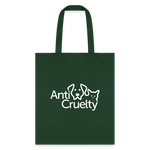 Load image into Gallery viewer, Anti-Cruelty Logo Tote Bag - forest green
