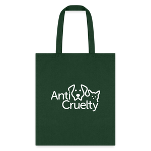 Anti-Cruelty Logo Tote Bag - forest green