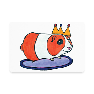 "Royal Guinea Pig" Art From The Heart Rectangle Magnet - white