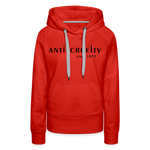 Load image into Gallery viewer, Anti-Cruelty 90's Retro Logo Women’s Hoodie - red
