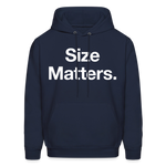 Load image into Gallery viewer, Size Matters Dark Hoodie - navy
