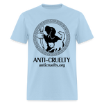 Load image into Gallery viewer, &quot;Vintage Anti-Cruelty Greek Key&quot; Bright Unisex Classic T-Shirt - powder blue
