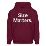 Load image into Gallery viewer, Size Matters Dark Hoodie - burgundy
