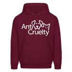 Load image into Gallery viewer, Anti-Cruelty Valentine's Day Logo Hoodie - burgundy
