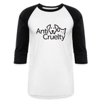 Load image into Gallery viewer, Anti-Cruelty Baseball T-Shirt - white/black
