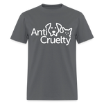 Load image into Gallery viewer, Anti-Cruelty White Logo Shirt - charcoal
