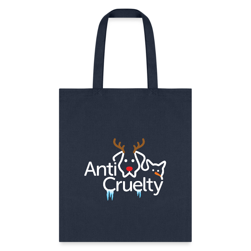 2025 Anti-Cruelty Holiday Tote Bag - navy