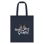 Load image into Gallery viewer, 2025 Anti-Cruelty Holiday Tote Bag - navy
