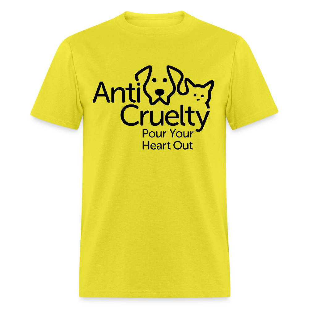"Pour Your Heart Out" Bright Unisex Classic T-Shirt - yellow