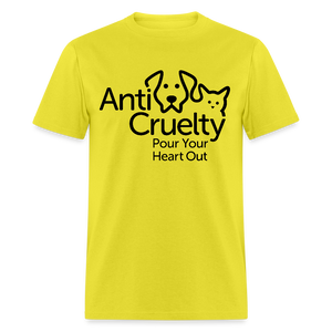 "Pour Your Heart Out" Bright Unisex Classic T-Shirt - yellow