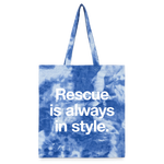 Load image into Gallery viewer, Rescue is always in style. Tie Dye Tote Bag - cloudy blue
