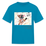 Load image into Gallery viewer, &quot;Mr. Teddy Playing Soccer&quot; Art From The Heart Kids&#39; T-Shirt - turquoise
