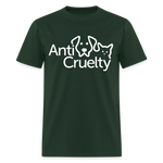 Load image into Gallery viewer, Anti-Cruelty White Logo Shirt - forest green

