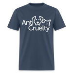 Load image into Gallery viewer, Anti-Cruelty White Logo Shirt -  blue dusk
